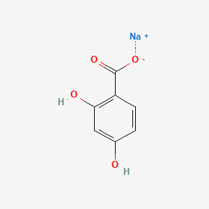 molecular formula C7H5NaO4 B1260078 Sodium beta-resorcylate CAS No. 17289-70-2