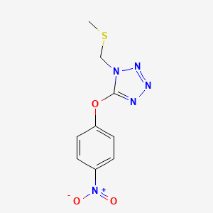 molecular formula C9H9N5O3S B12600782 1H-Tetrazole, 1-[(methylthio)methyl]-5-(4-nitrophenoxy)- CAS No. 878407-84-2