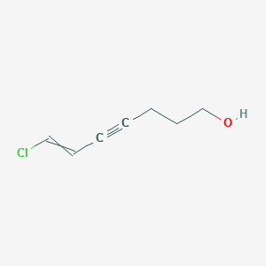 molecular formula C7H9ClO B12600789 7-Chlorohept-6-en-4-yn-1-ol CAS No. 646534-13-6