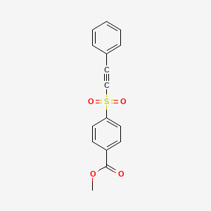 molecular formula C16H12O4S B12600791 Benzoic acid, 4-[(phenylethynyl)sulfonyl]-, methyl ester CAS No. 648436-60-6