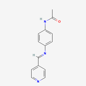 molecular formula C14H13N3O B12600842 N-[4-(pyridin-4-ylmethylideneamino)phenyl]acetamide CAS No. 646034-88-0