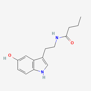 molecular formula C14H18N2O2 B1260085 N-[2-(5-hydroxy-1H-indol-3-yl)ethyl]butanamide 