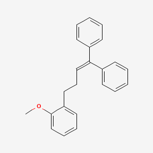 molecular formula C23H22O B12600851 Benzene, 1-(4,4-diphenyl-3-butenyl)-2-methoxy- CAS No. 649556-17-2