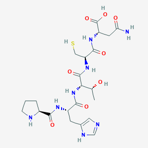 molecular formula C22H34N8O8S B12600852 L-Prolyl-L-histidyl-L-threonyl-L-cysteinyl-L-asparagine CAS No. 915774-97-9