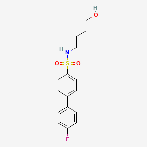 molecular formula C16H18FNO3S B12600892 [1,1'-Biphenyl]-4-sulfonamide, 4'-fluoro-N-(4-hydroxybutyl)- CAS No. 871113-65-4
