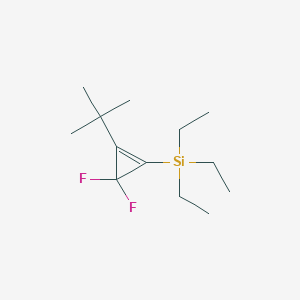 molecular formula C13H24F2Si B12600899 (2-tert-Butyl-3,3-difluorocycloprop-1-en-1-yl)(triethyl)silane CAS No. 647832-22-2