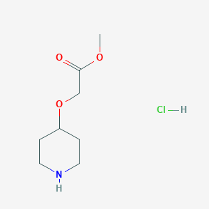 molecular formula C8H16ClNO3 B126009 (Piperidin-4-yloxy)-acetic acid methyl ester hydrochloride CAS No. 146117-95-5