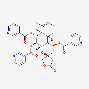 6,7-Di-O-nicotinoylscutebarbatine G, (rel)