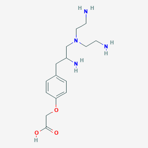 molecular formula C15H26N4O3 B12600925 (4-{2-Amino-3-[bis(2-aminoethyl)amino]propyl}phenoxy)acetic acid CAS No. 872462-23-2