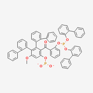 molecular formula C62H44O8P2-2 B12600951 [2-[2-bis(2-phenylphenoxy)phosphanyloxybenzoyl]-5-methoxy-3,4-bis(2-phenylphenyl)phenyl] phosphite CAS No. 646526-77-4