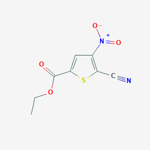 molecular formula C8H6N2O4S B12600977 Ethyl 5-cyano-4-nitrothiophene-2-carboxylate CAS No. 648412-50-4