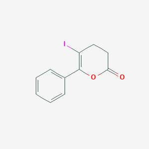 molecular formula C11H9IO2 B12600982 2H-Pyran-2-one, 3,4-dihydro-5-iodo-6-phenyl- CAS No. 647033-22-5