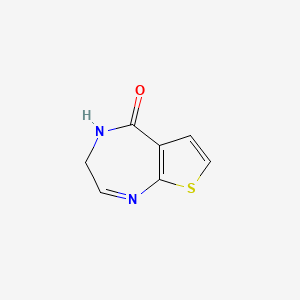 molecular formula C7H6N2OS B12600986 3,4-Dihydro-5H-thieno[2,3-e][1,4]diazepin-5-one CAS No. 651043-23-1