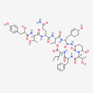 molecular formula C56H79N9O17 B1260104 Aeruginopeptin 95B 