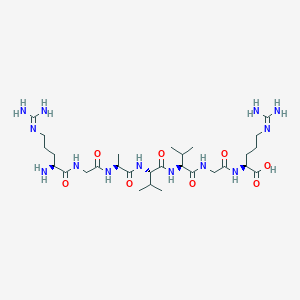 molecular formula C29H55N13O8 B12601049 N~5~-(Diaminomethylidene)-L-ornithylglycyl-L-alanyl-L-valyl-L-valylglycyl-N~5~-(diaminomethylidene)-L-ornithine CAS No. 651291-95-1