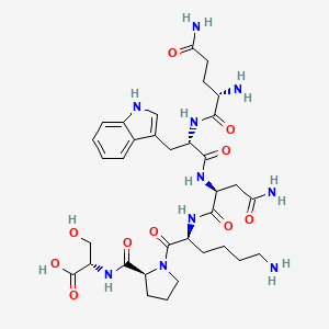 molecular formula C34H50N10O10 B12601087 L-Glutaminyl-L-tryptophyl-L-asparaginyl-L-lysyl-L-prolyl-L-serine CAS No. 648413-91-6