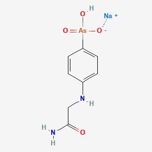 molecular formula C8H10AsN2NaO4 B1260112 Tryparsamide CAS No. 554-72-3