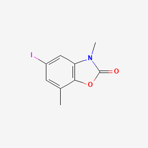 molecular formula C9H8INO2 B12601184 5-Iodo-3,7-dimethyl-3H-benzoxazol-2-one CAS No. 882882-83-9