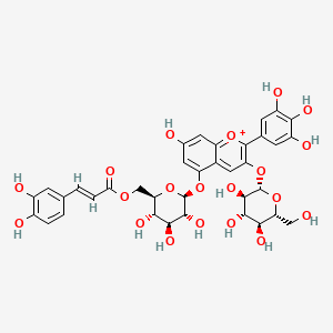 Delphinidin 3-glucoside 5-caffoyl-glucoside