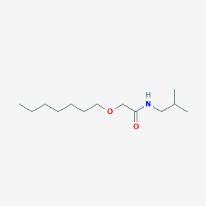 molecular formula C13H27NO2 B12601255 Acetamide, 2-(heptyloxy)-N-(2-methylpropyl)- CAS No. 873192-52-0