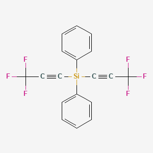 molecular formula C18H10F6Si B12601259 Diphenylbis(3,3,3-trifluoroprop-1-yn-1-yl)silane CAS No. 647832-16-4
