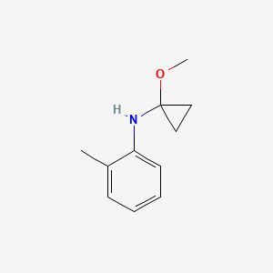 molecular formula C11H15NO B12601290 N-(1-Methoxycyclopropyl)-2-methylaniline CAS No. 645419-89-2
