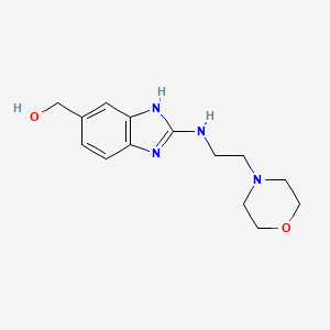 molecular formula C14H20N4O2 B12601398 (2-{[2-(Morpholin-4-yl)ethyl]amino}-1H-benzimidazol-6-yl)methanol CAS No. 918152-24-6