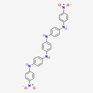 molecular formula C30H24N6O4 B12601435 N,N'-Bis[4-(4-nitroanilino)phenyl]-p-phenylenediamine CAS No. 651048-11-2
