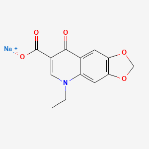 molecular formula C13H11NNaO5 B1260144 Sodium oxolinate CAS No. 59587-08-5