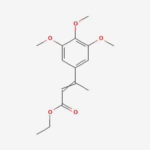 molecular formula C15H20O5 B12601538 Ethyl 3-(3,4,5-trimethoxyphenyl)but-2-enoate CAS No. 915312-59-3