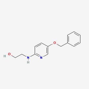 molecular formula C14H16N2O2 B12601578 Ethanol, 2-[[5-(phenylmethoxy)-2-pyridinyl]amino]- CAS No. 642084-34-2