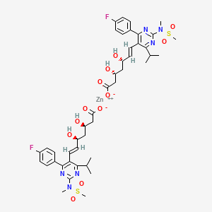 molecular formula C44H54F2N6O12S2Zn B1260161 Rosuvastatin Zinc CAS No. 953412-08-3