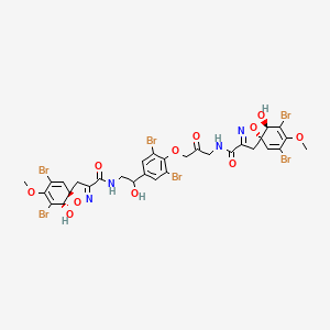 (5R,6S)-7,9-dibromo-N-[2-[3,5-dibromo-4-[3-[[(5S,6R)-7,9-dibromo-6-hydroxy-8-methoxy-1-oxa-2-azaspiro[4.5]deca-2,7,9-triene-3-carbonyl]amino]-2-oxopropoxy]phenyl]-2-hydroxyethyl]-6-hydroxy-8-methoxy-1-oxa-2-azaspiro[4.5]deca-2,7,9-triene-3-carboxamide