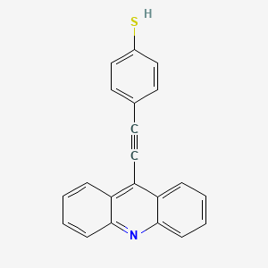 molecular formula C21H13NS B12601681 4-[(Acridin-9-yl)ethynyl]benzene-1-thiol CAS No. 646501-12-4