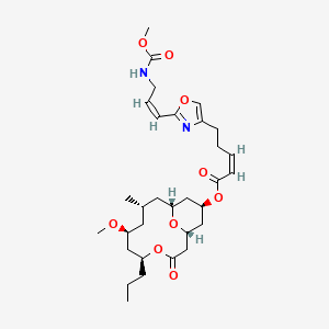 (1R,5S,7S,9S,11R,13R)-7-Methoxy-9-methyl-3-oxo-5-propyl-4,15-dioxabicyclo[9.3.1]pentadec-13-yl (2Z)-5-(2-{(1Z)-3-[(methoxycarbonyl)amino]prop-1-enyl}-1,3-oxazol-4-yl)pent-2-enoate