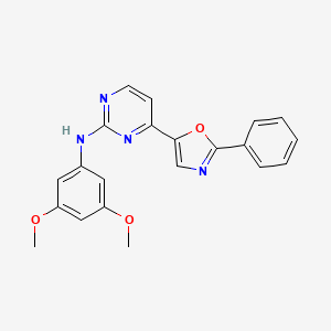 molecular formula C21H18N4O3 B12601713 N-(3,5-Dimethoxyphenyl)-4-(2-phenyl-1,3-oxazol-5-yl)pyrimidin-2-amine CAS No. 647030-90-8