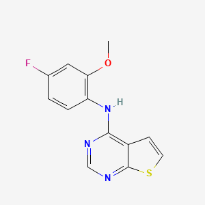molecular formula C13H10FN3OS B12601720 N-(4-Fluoro-2-methoxyphenyl)thieno[2,3-d]pyrimidin-4-amine CAS No. 917907-47-2