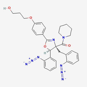 [(4R,5R)-5-(2-azidophenyl)-4-[(2-azidophenyl)methyl]-2-[4-(3-hydroxypropoxy)phenyl]-5H-oxazol-4-yl]-(1-piperidinyl)methanone
