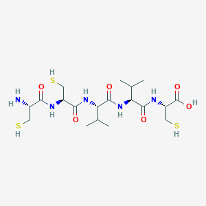 molecular formula C19H35N5O6S3 B12601821 L-Cysteinyl-L-cysteinyl-L-valyl-L-valyl-L-cysteine CAS No. 918412-81-4