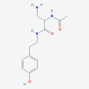 molecular formula C13H19N3O3 B12601826 Propanamide, 2-(acetylamino)-3-amino-N-[2-(4-hydroxyphenyl)ethyl]- CAS No. 646071-64-9