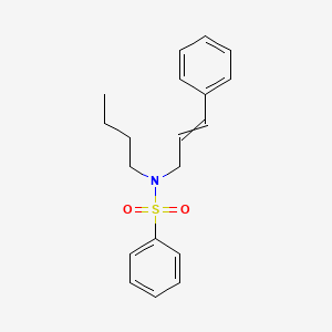 molecular formula C19H23NO2S B12601857 N-Butyl-N-(3-phenylprop-2-EN-1-YL)benzenesulfonamide CAS No. 646998-45-0