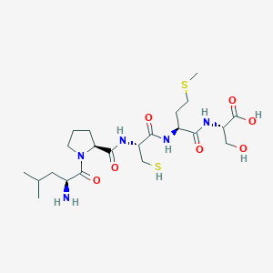 molecular formula C22H39N5O7S2 B12601917 L-Leucyl-L-prolyl-L-cysteinyl-L-methionyl-L-serine CAS No. 918527-23-8
