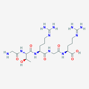 molecular formula C20H39N11O7 B12602037 Glycyl-L-threonyl-N~5~-(diaminomethylidene)-L-ornithylglycyl-N~5~-(diaminomethylidene)-L-ornithine CAS No. 647375-76-6