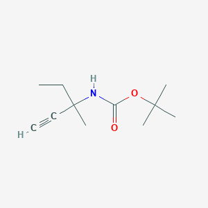 molecular formula C11H19NO2 B12602076 tert-Butyl (3-methylpent-1-yn-3-yl)carbamate CAS No. 875612-20-7