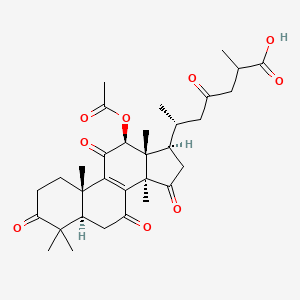 molecular formula C32H42O9 B1260209 ganoderic acid F CAS No. 98665-15-7