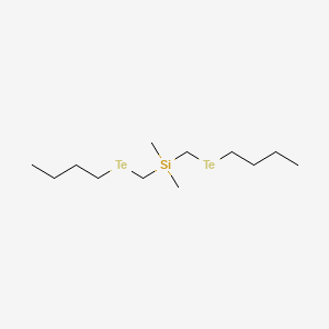 molecular formula C12H28SiTe2 B12602111 Bis[(butyltellanyl)methyl](dimethyl)silane CAS No. 646997-47-9