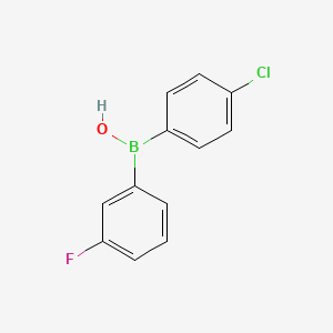 molecular formula C12H9BClFO B12602114 (4-Chlorophenyl)(3-fluorophenyl)borinic acid CAS No. 872495-47-1