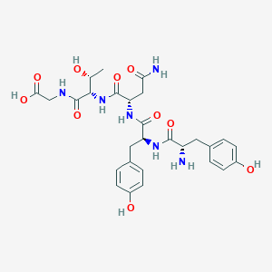 molecular formula C28H36N6O10 B12602115 L-Tyrosyl-L-tyrosyl-L-asparaginyl-L-threonylglycine CAS No. 915780-12-0
