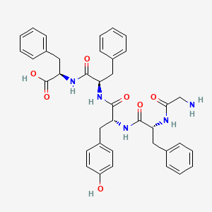 molecular formula C38H41N5O7 B12602123 Glycyl-D-phenylalanyl-D-tyrosyl-D-phenylalanyl-D-phenylalanine CAS No. 644996-90-7