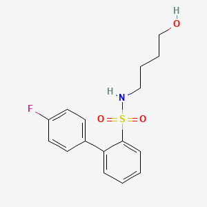 molecular formula C16H18FNO3S B12602138 [1,1'-Biphenyl]-2-sulfonamide, 4'-fluoro-N-(4-hydroxybutyl)- CAS No. 871114-14-6